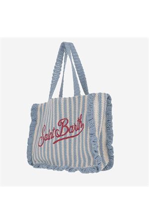 Crochet Ruffle Shoulder Bag In Stripes MC2 SAINT BARTH | Crossbody Bags | CRV000100571L
